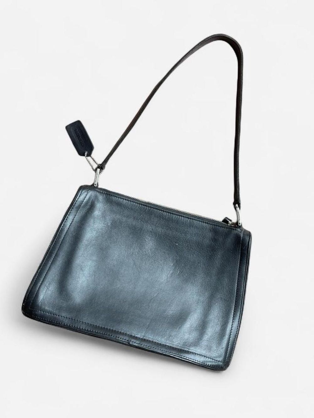 Vintage Coach Legacy Slim Zip Shoulder Bag in Black